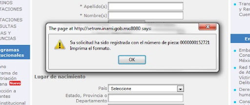 registration number for on line fm2 and fm3 application process