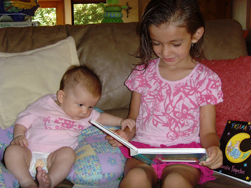 Sissy loves reading to Izzy!
