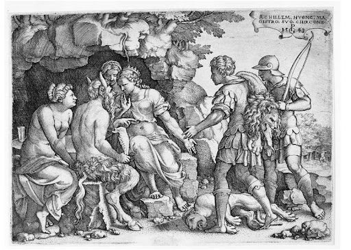 Aquiles con Tetis y Quirón en la BNE