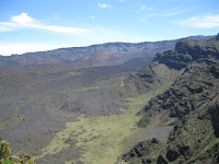 Holua Cabin visible in center of picture Photo