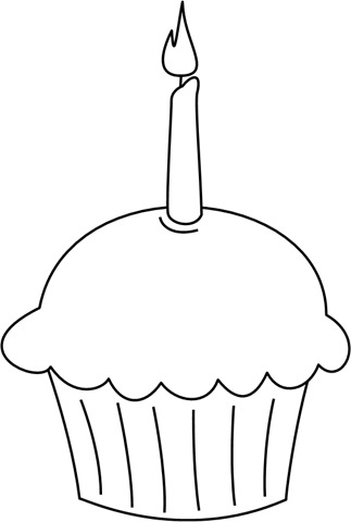 Cupcake - Three Candles | svg files | Fabric postcards, Digi stamps ...