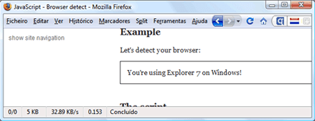 Internet Explorer 7 dentro do Mozilla Firefox 3