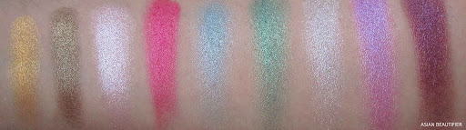 88 Eyeshadow Metal Mania Palette - Swatches