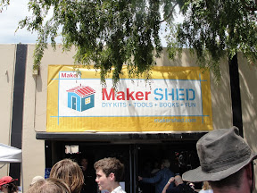 Maker Shed sign above doorway