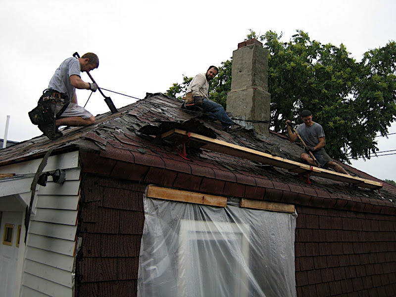 Josh, Bill & Ted start making progress as the rain starts