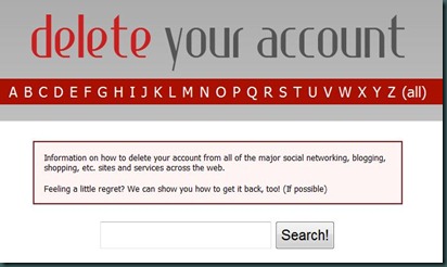 delete you account