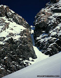 Craig Kelly in a coulior that only he could access via his splitboard