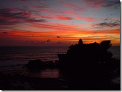 spectacular sunset in Bali