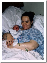 jaxlen and mom in hospital