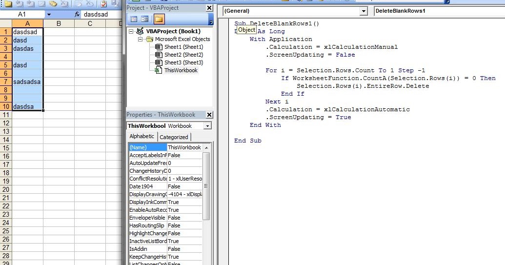 Printables Delete Worksheet Vba delete blank rows in excel workbook using vba macro