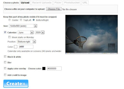 Online tool to Add a calendar on your desktop wallpaper Online tool to Add a calendar on your desktop wallpaper