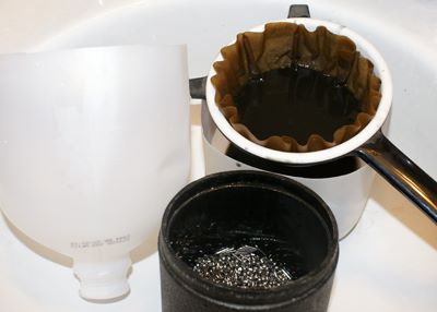 Filtering Water from Tumbler to Reclaim Silver