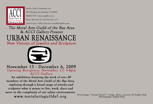 Urban Renaissance at the ACCI Gallery, Berkeley, CA .