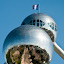 Atomium with a French Flag