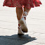 Catalan white cotton lace up dancing shoes