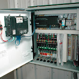 A custom-built remediation system for a gas station. Pictures shows extensive fail-safe control panel.