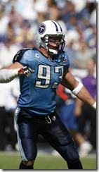 28 September 2008: Tennessee Titans defensive end Kyle Vanden Bosch (93).  The Tennessee Titans defeated the Minnesota Vikings by a score of 30 to 17 at LP Field in Nashville, Tennessee.
