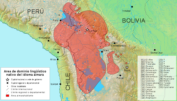 Area de dominio lingüístico aymara
