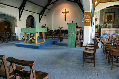The interior of St Mary's, a place for quite reflection and prayer, even in the snow