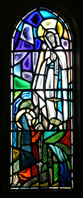 Our Lady of Lourdes - Stained glass window at St Mary's