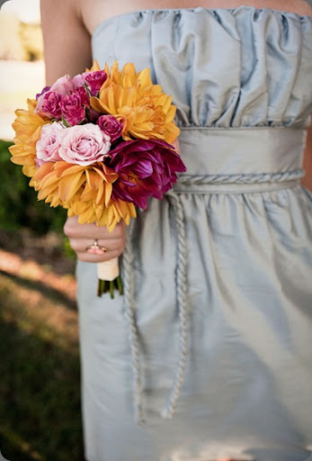 grey floral bridesmaid dress