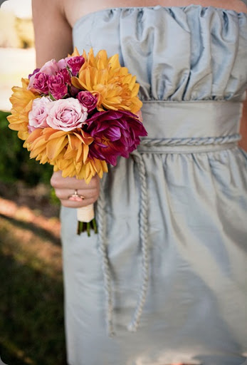 grey floral bridesmaid dress