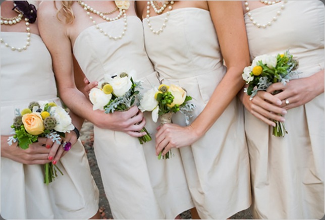beigebridesmaid_dresses april flowers and the wedding chicks