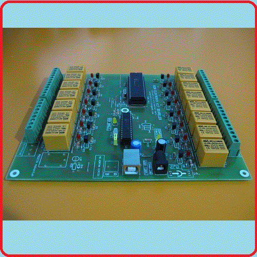 USB PORT İLE 15 RÖLE KONTROL KARTI timer...