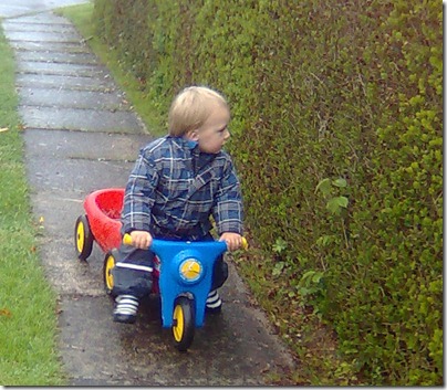 Birk på motorcykel