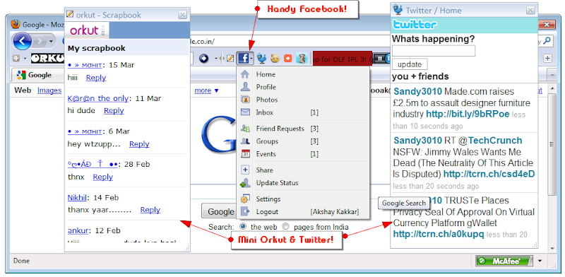 OrkutKnol toolbar with mini orkut ,twitter and Facebook! OrkutKnol toolbar with mini orkut ,twitter and Facebook!