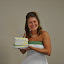Jackie saving the top of the cake
