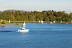 Tons of people sailing on the river on saturday.