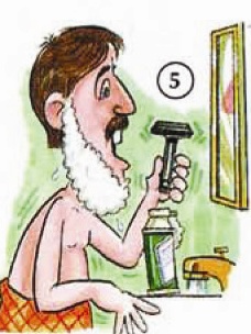 shave Everyday Activities people english through pictures