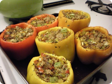 stuffed peppers. not my fave.