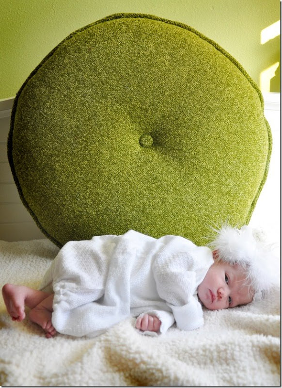Tess with Green Pillow