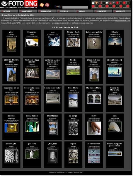 Sección grupo flickr Foto DNG
