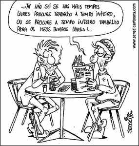 trabalho a tempo inteiro e parcial