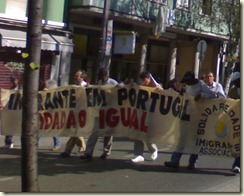 manifestação imigrantes em Portugal