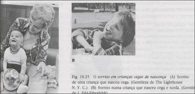 sorriso em crianças cegas de nascença