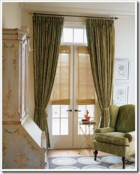 drapes with woven shades