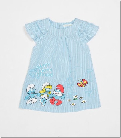 Baby Smurf Print Dress - HKD 259