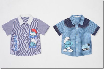 Baby Smurf Print Shirt 09 - HKD 199