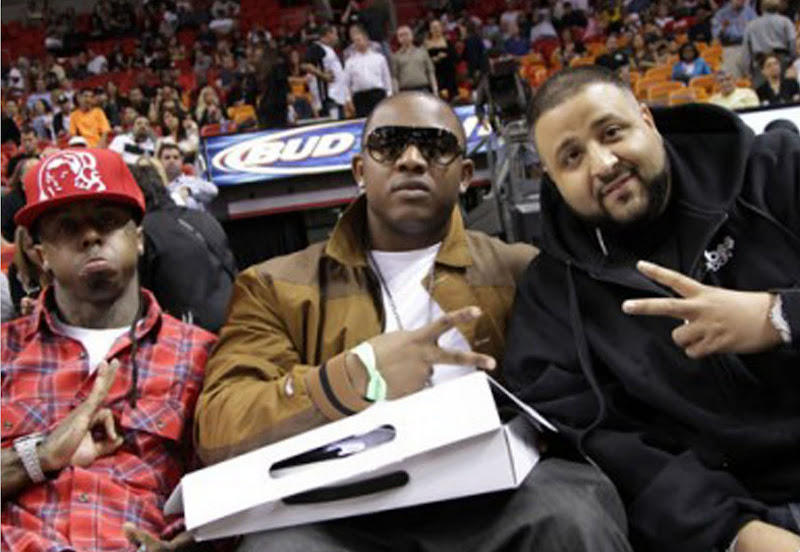 Lil Wayne, Mack Maine & Dj Khaled no jogo do Miami heat vs. Indiana Pacers Lil Wayne, Mack Maine & Dj Khaled no jogo do Miami heat vs. Indiana Pacers
