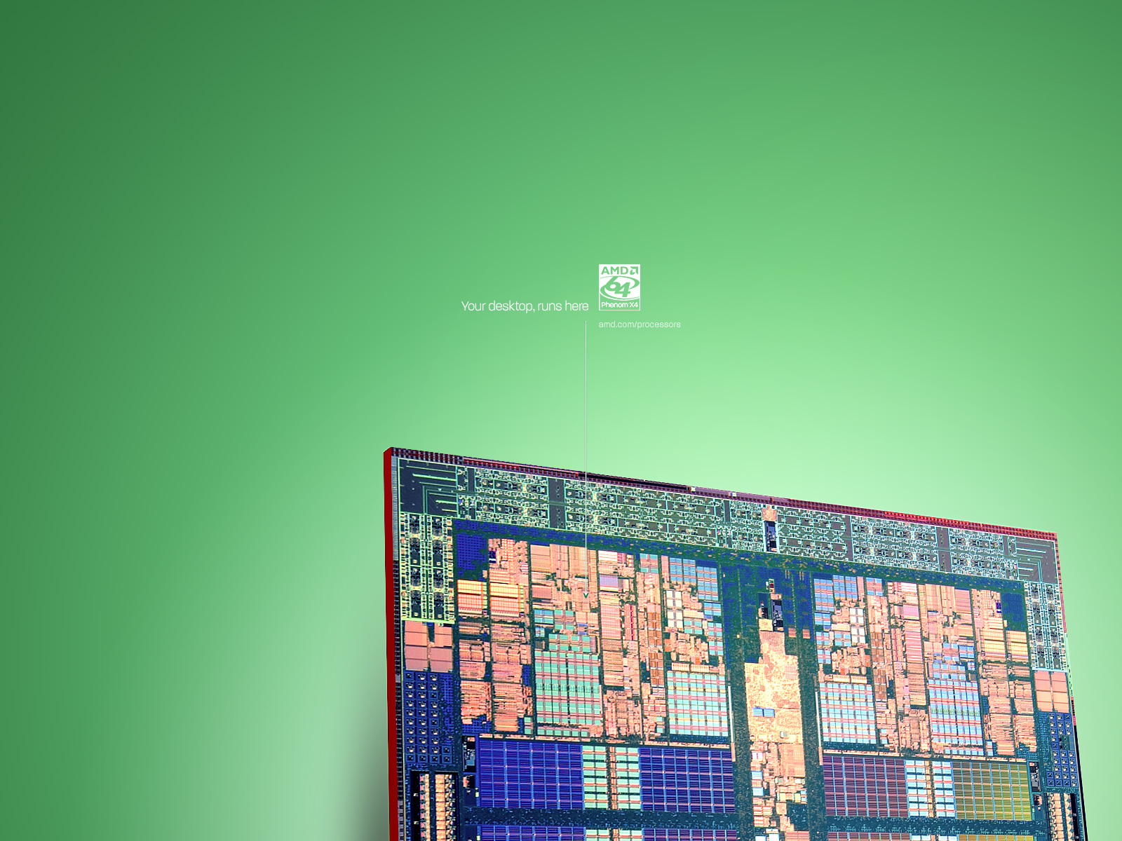 World of Cyber: AMD Phenom X4 Normal & Wide Screen Wallpapers