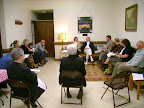 Amanda Early, JoAnn Hodgson, Jerry Forsyth, Mitzi George, Bill Luff, Alex Dibbley, Pam Dibbley, Kitty Bleich, Roxanne Myers, and Otto Strasburg at the Annual Meeting (James Anderson, Sally Duhon, and Anita Luff facing away.)