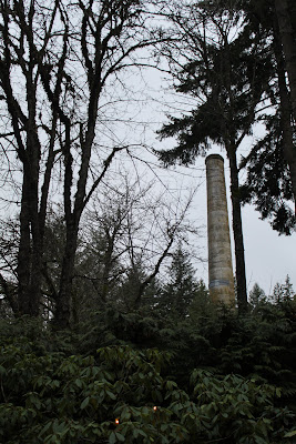 The smokestack from the old cement factory