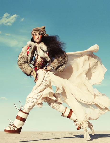 Liu Wen by Greg Kadel in Wild Dreams - Vogue Germany Nov 2010 - 9