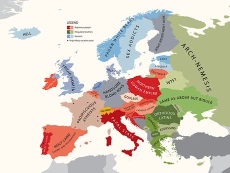 Europe According to the Vatican - Mapping Stereotypes