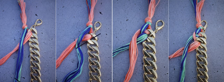 DIY Woven Chain Bracelet