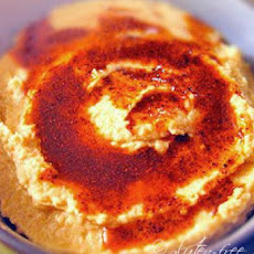 Hummus Tahini Recipe with Spiced Olive Oil
